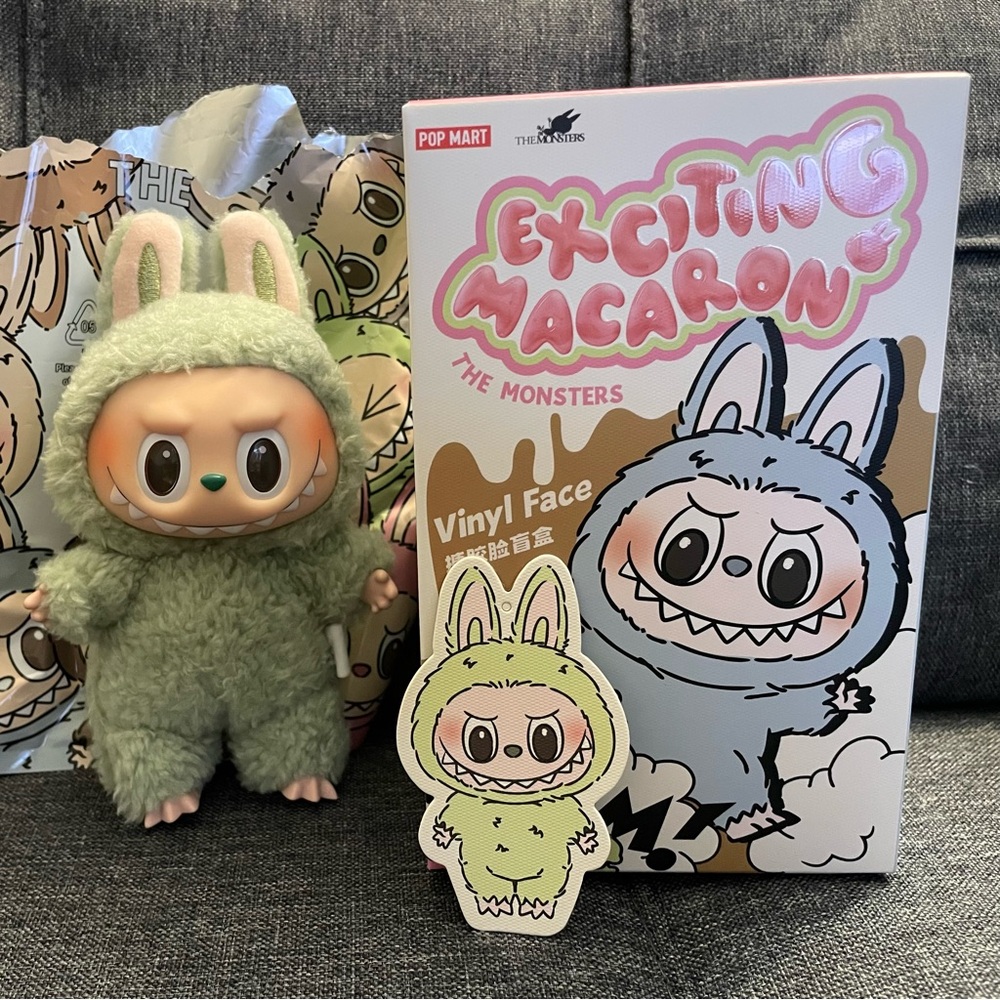 Exciting Macaron Green Stuffed Animal by Pop Mart